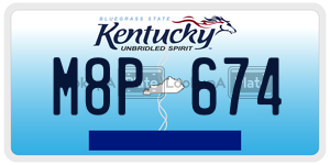 M8P674  license plate in KY