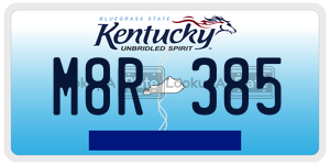 M8R385  license plate in KY