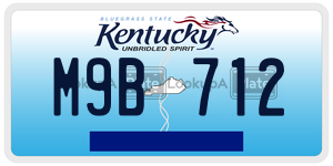 M9B712  license plate in KY