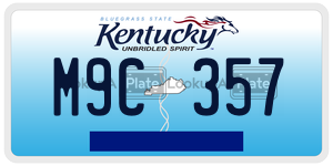 M9C357  license plate in KY
