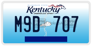 M9D707  license plate in KY