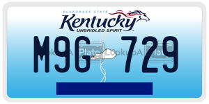 M9G729  license plate in KY