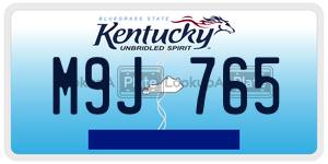 M9J765 license plate in Kentucky