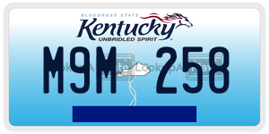 M9M258  license plate in KY