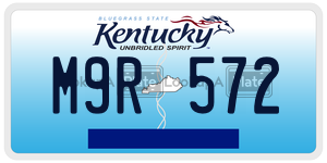 M9R572  license plate in KY