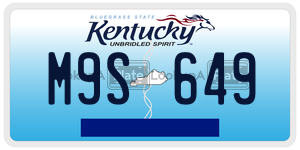 M9S649  license plate in KY