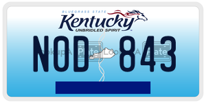 N0D843  license plate in KY