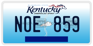 N0E859  license plate in KY