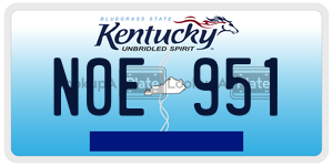 N0E951  license plate in KY
