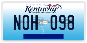 N0H098  license plate in KY