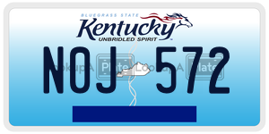 N0J572  license plate in KY