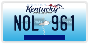 N0L961  license plate in KY