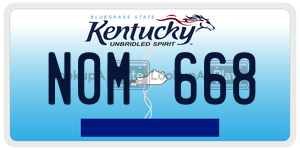 N0M668  license plate in KY