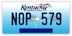 N0P579  license plate in KY