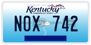 N0X742  license plate in KY