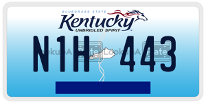 N1H443  license plate in KY