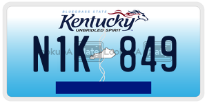 N1K849  license plate in KY