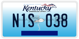 N1S038  license plate in KY