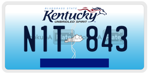 N1T843  license plate in KY