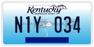 N1Y034 license plate in Kentucky