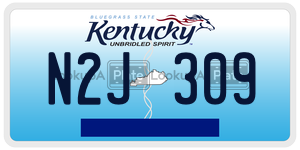 N2J309  license plate in KY
