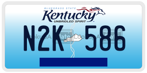 N2K586  license plate in KY