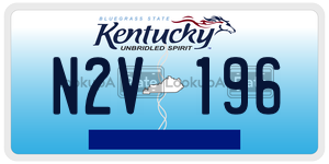 N2V196  license plate in KY