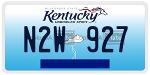 N2W927  license plate in KY