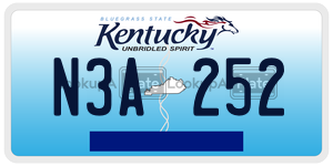N3A252  license plate in KY