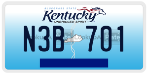 N3B701  license plate in KY