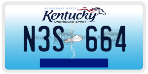 N3S664  license plate in KY