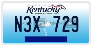 N3X729  license plate in KY