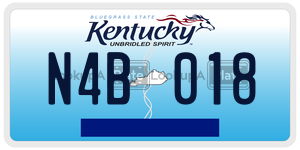 N4B018 license plate in Kentucky