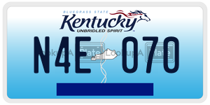 N4E070  license plate in KY