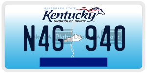 N4G940 license plate in Kentucky