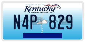 N4P829  license plate in KY