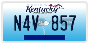 N4V857  license plate in KY