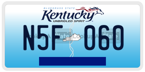 N5F060  license plate in KY