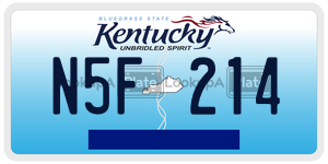 N5F214  license plate in KY