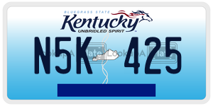 N5K425  license plate in KY