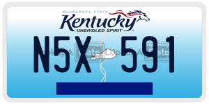 N5X591  license plate in KY