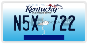 N5X722  license plate in KY