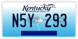 N5Y293  license plate in KY