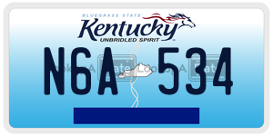 N6A534  license plate in KY