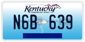 N6B639  license plate in KY