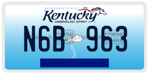 N6B963  license plate in KY