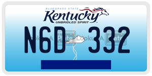 N6D332  license plate in KY