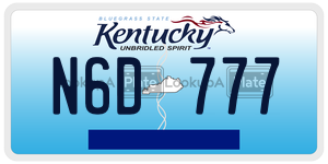 N6D777  license plate in KY