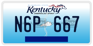 N6P667 license plate in Kentucky