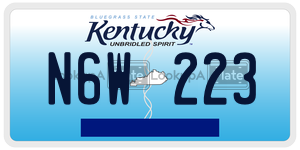 N6W223 license plate in Kentucky